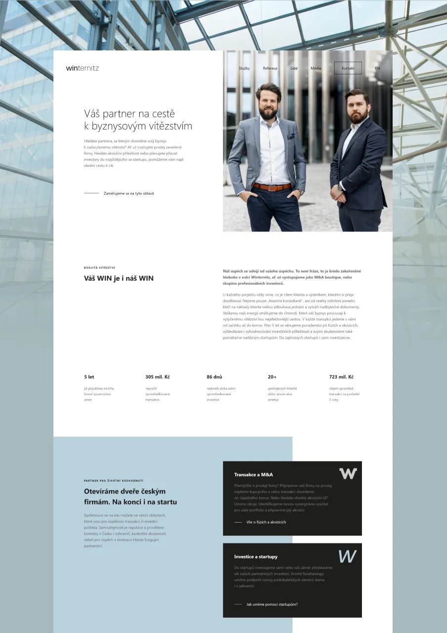 Reference Winternitz – Branding / Webdesign / Vývoj webu